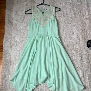 Mint green dress